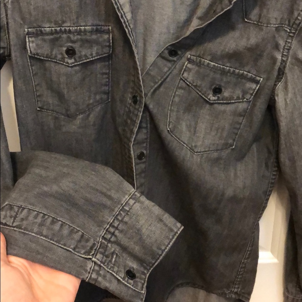 Gray Chambray Button Down - image 4